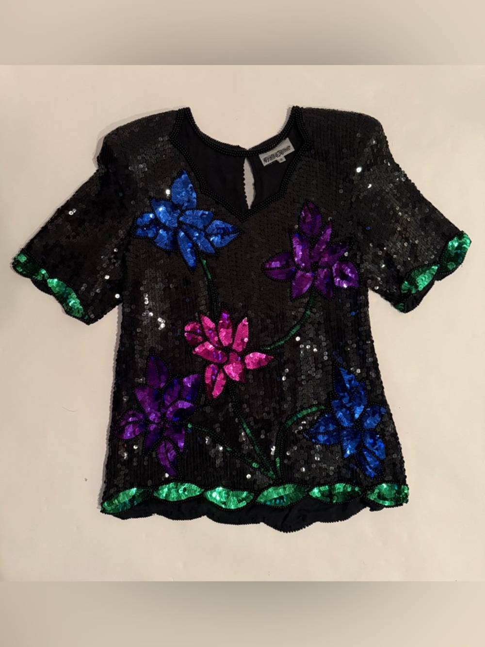 Vintage Sequined Formal Top